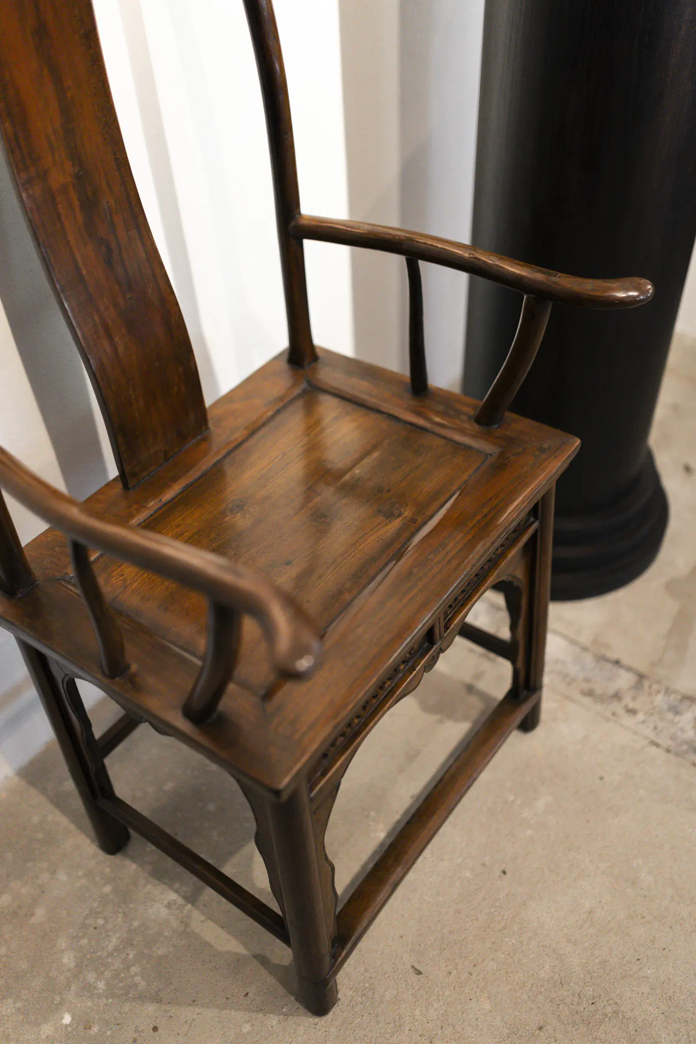 Square Drop -Klasyczny fotel „Czapka urzędnika” Guanmaoyi – styl Ming- Krzesło -chiny-armchair-officer hat -0006