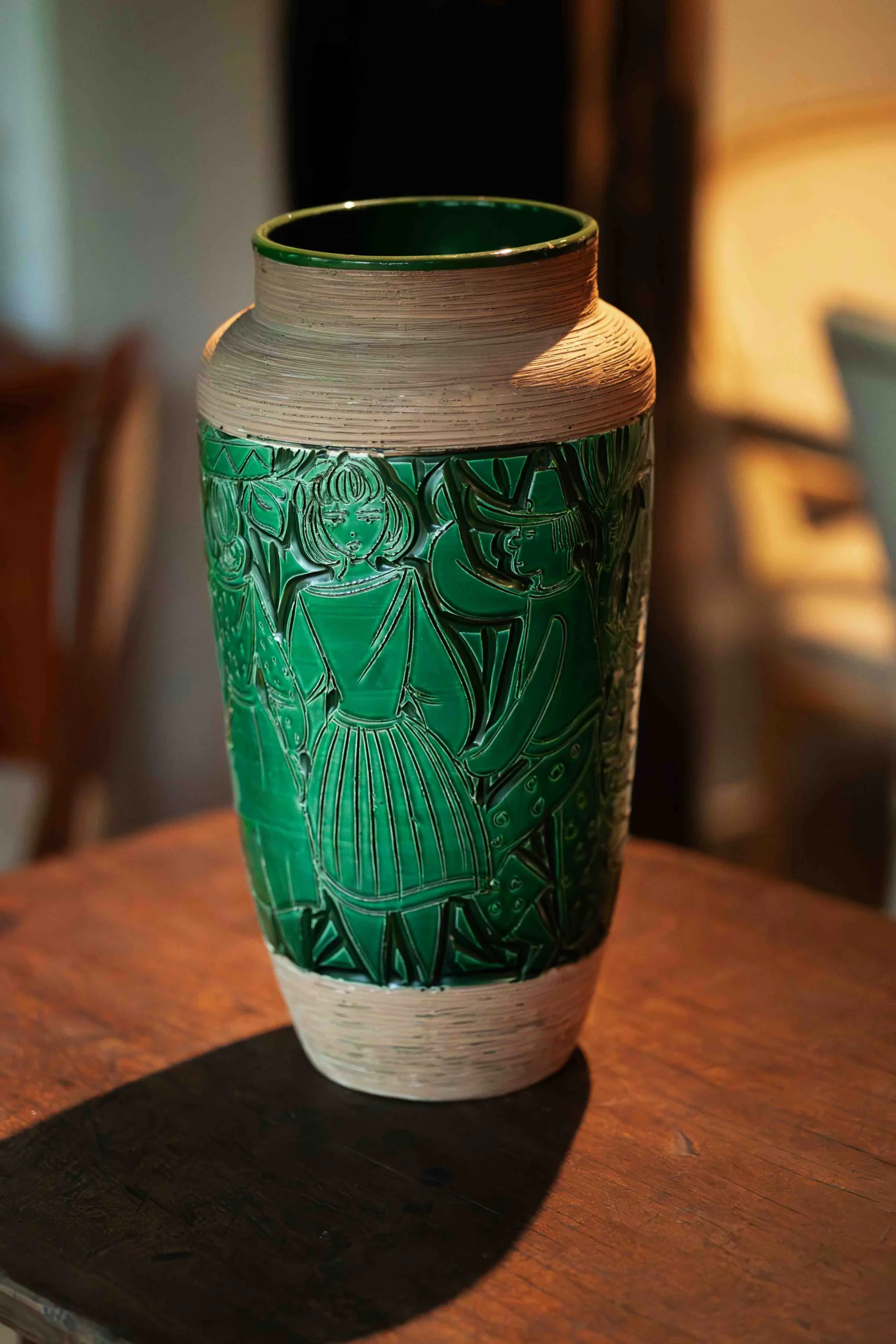 Square Drop_wazon Fratelli Fanciullacci-zieolny wazon-mid century-italia-vase-13